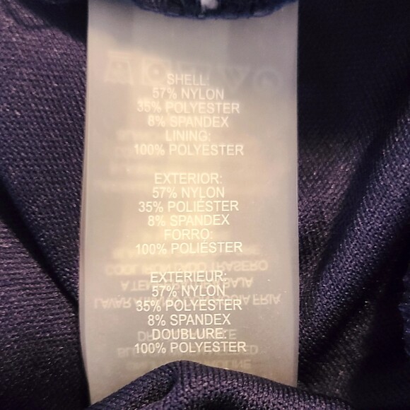 Karl Lagerfeld Navy Blue & White Floral Lace Bell Sleeve Shift Dress Size 2, EUC - Picture 7 of 7